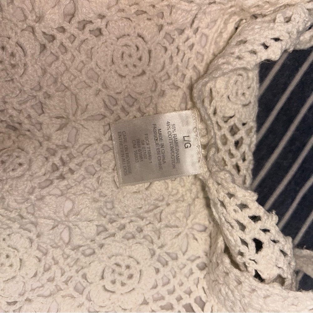 Boho Chic Crochet Ramie/Cotton Tank Top - Picture 4 of 4